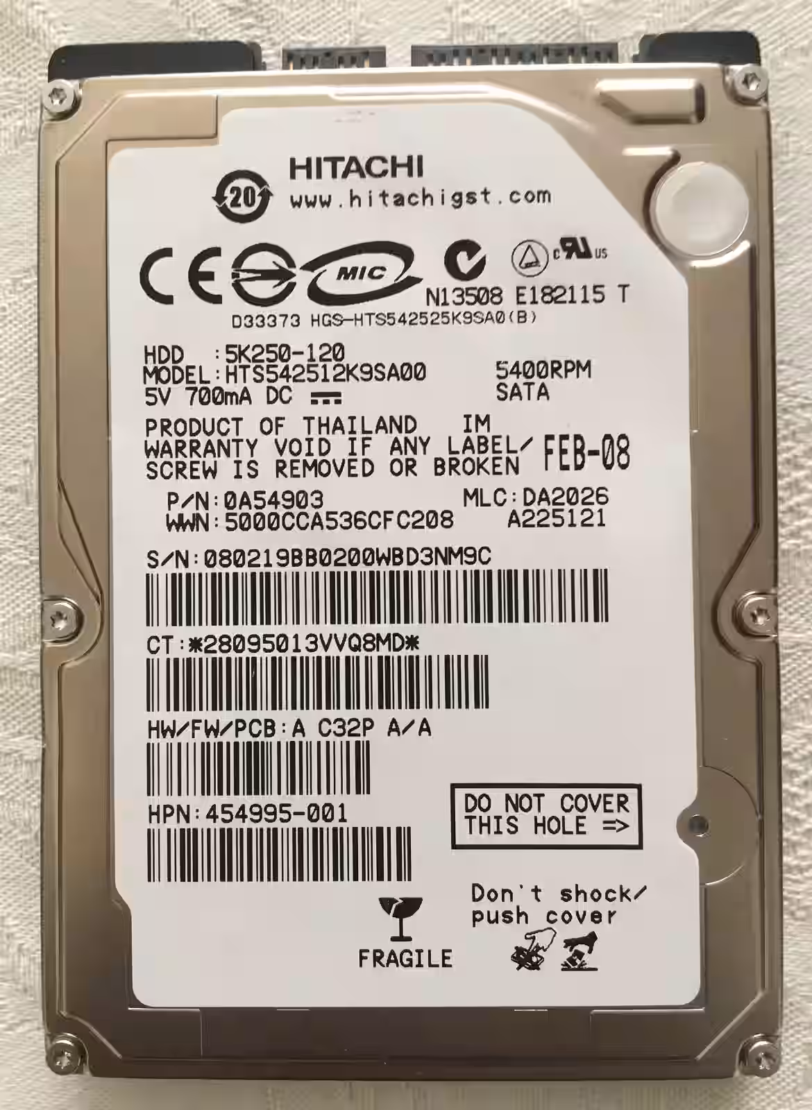 2.5" HDD Hard Drives Internal SATA 40GB to 5TB for Laptops